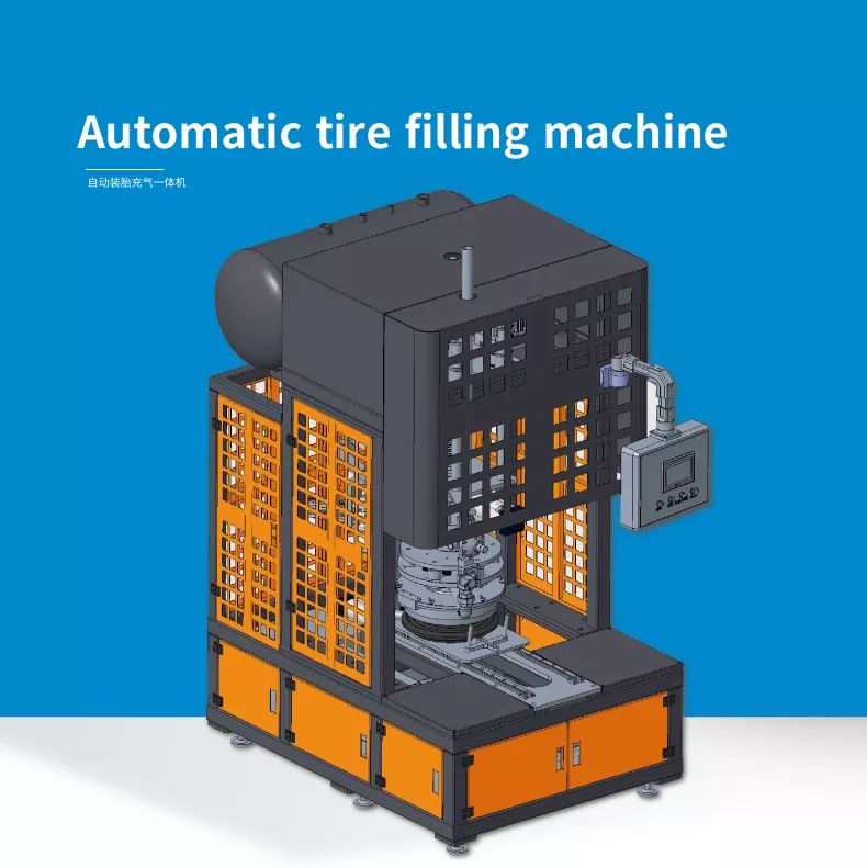 Automatic tire fitting machine